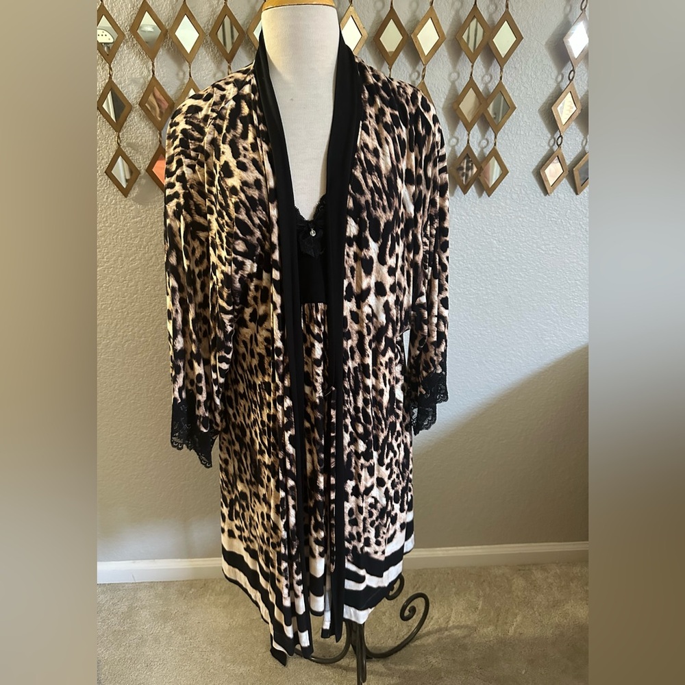 Soma Animal Print Set with Beautiful Black Lace